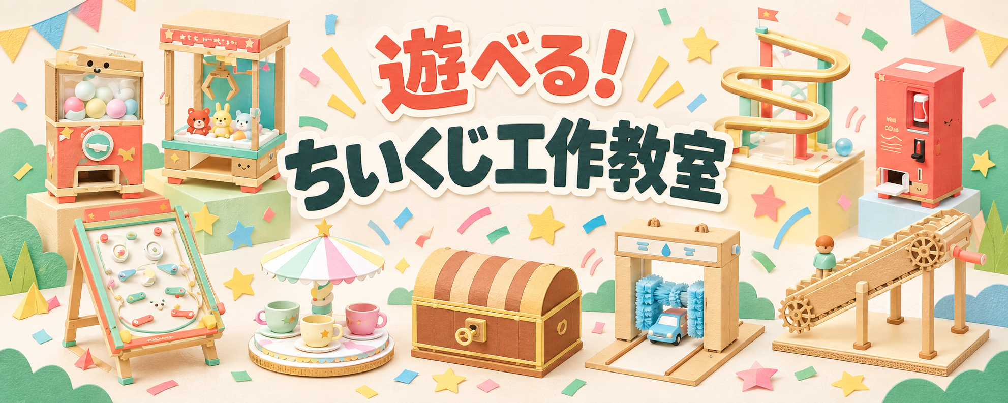 遊べる！ちいくじ工作教室 — 3Dおもちゃで遊ぶ