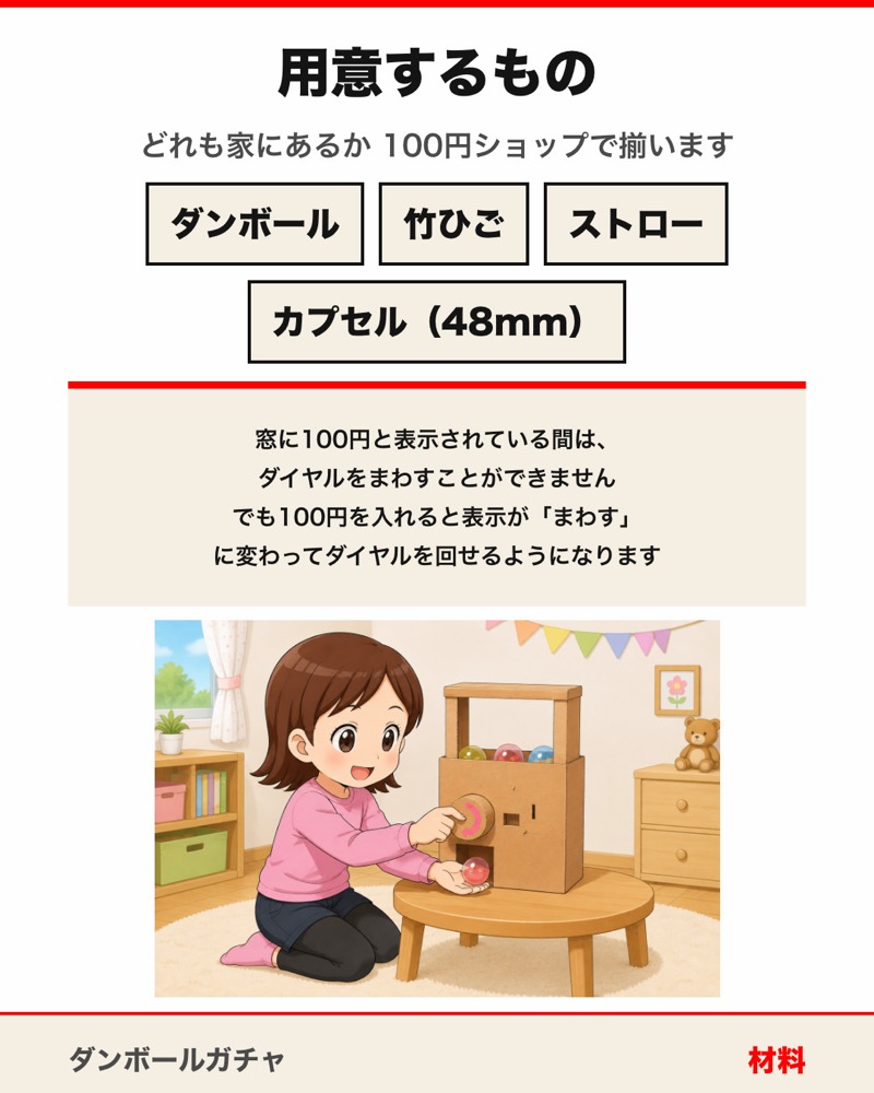 ダンボールガチャ（コイン）の図面 2枚目