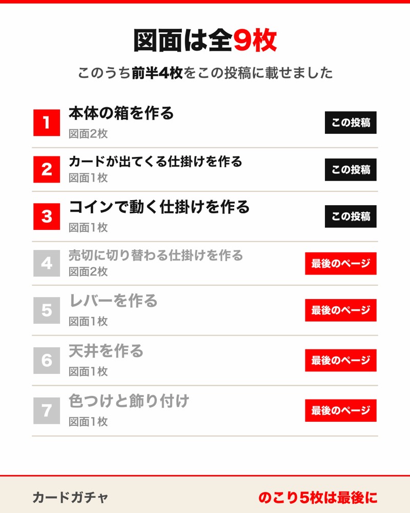 カードガチャの図面 3枚目